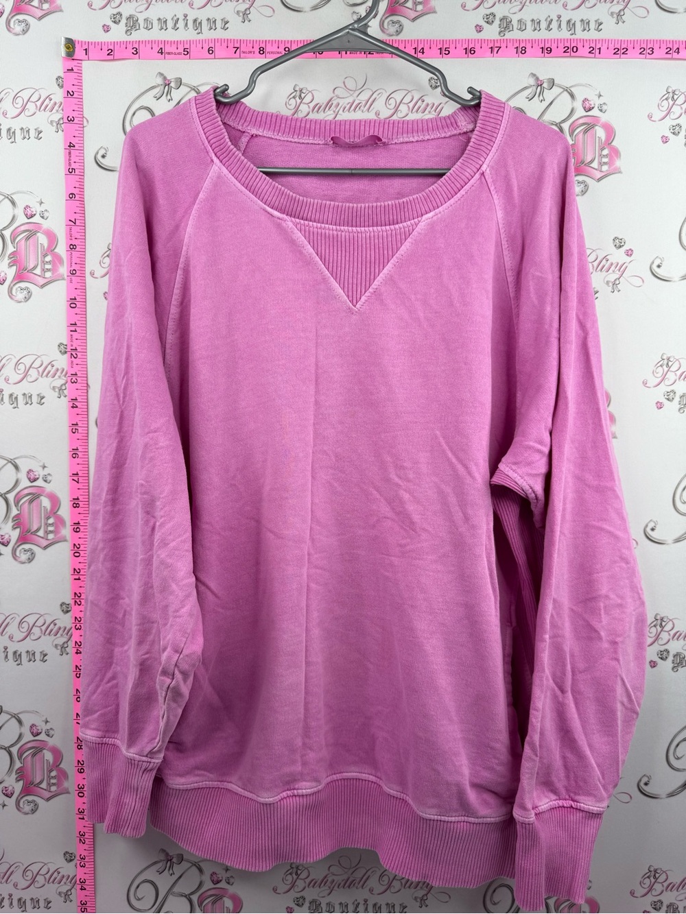 Zenana Outfitters sweater neon sherbert purple Pink Pullover Sweatshirt